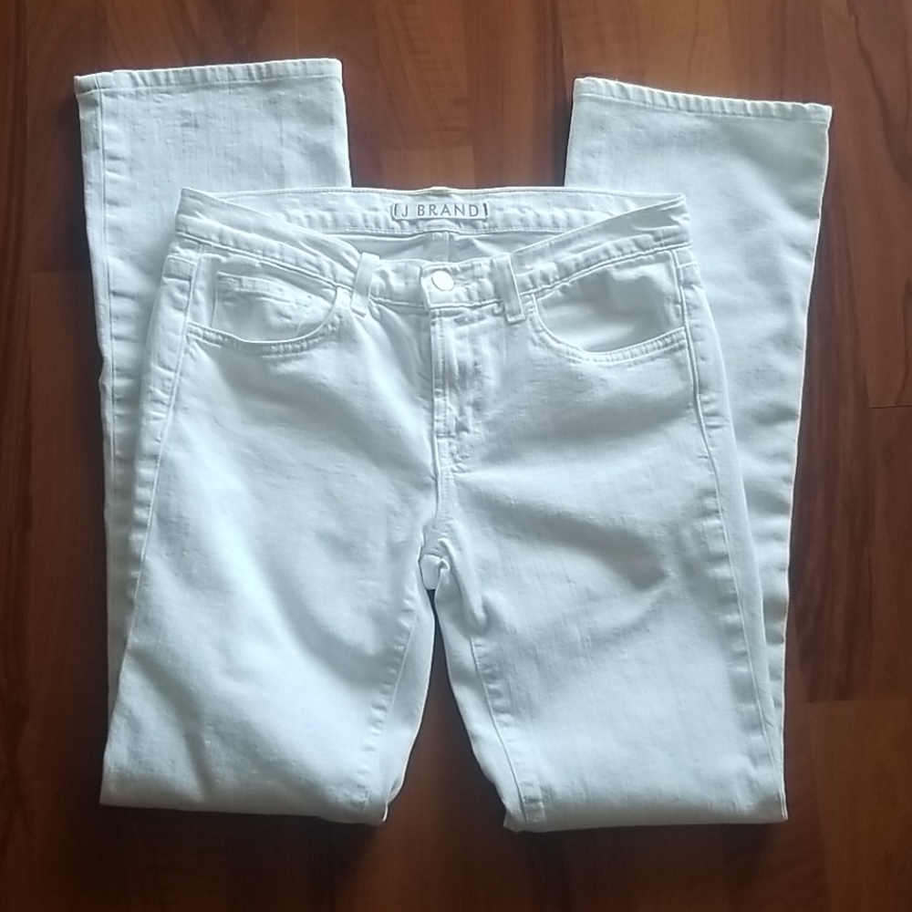 J BRAND STRAIGHT LEG JEANS,    WHITE COLOR